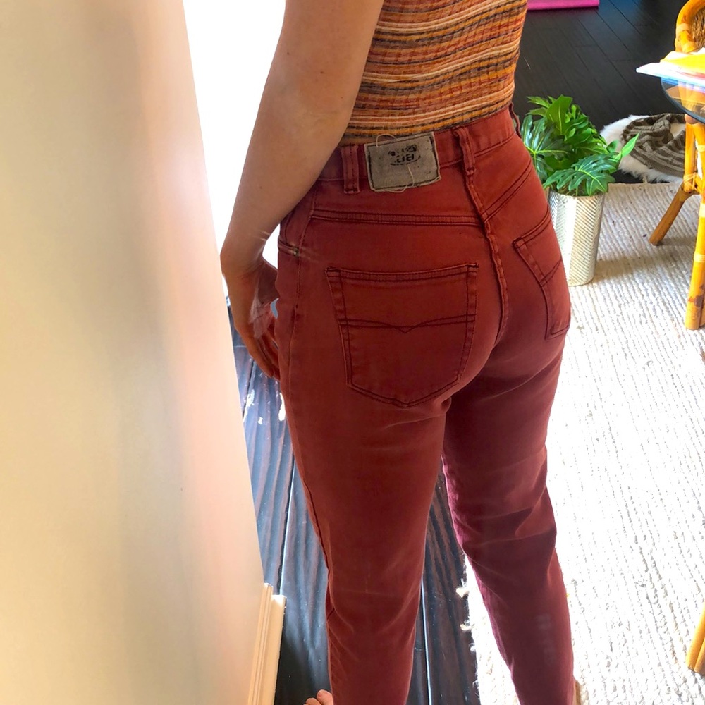 VTG ROUTE 66 Denim high waist jeans - Rose color